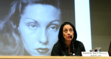 Nadia Battella Gotlib durante o primeiro dia do II Congresso de Jornalismo Cultural (Foto: Damião A. Francisco)