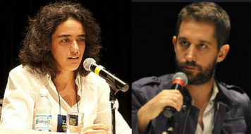 Os jornalistas Julián Gorodischer e Sylvia Colombo (Sesc em São Paulo)