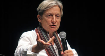 Judith Butler durante coletiva de imprensa no I Seminário Queer, 2015 (Foto Fanca Cortez)