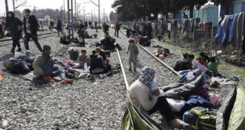 Acampamento para refugiados em Idomeni, Grécia