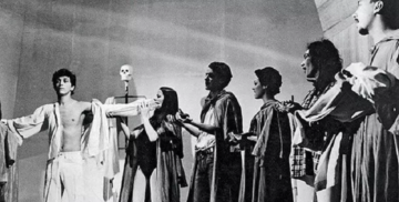 Roda Viva em montagem de 1968, dirigida por José Celso Martinez Corrêa