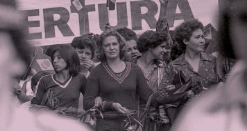 Marisa Letícia na Marcha das Mulheres em São Bernardo do Campo, em 1980 (Foto: hélio campos mello)